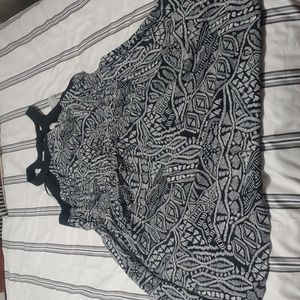 Aztec print halter neck dress